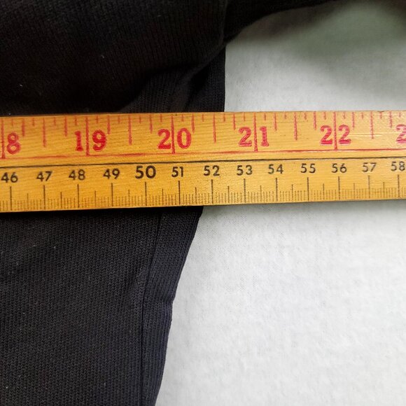 Lanston Back Cut-Out Sweatshirt Cotton Blend Long Ribbed Sleeve Small Black USA - Picture 6 of 7